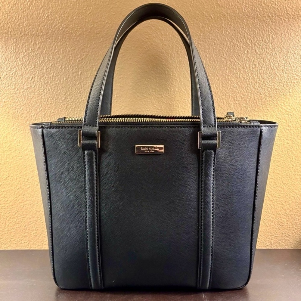 Kate Spade New York Newbury Lane Cadene Black Leather Satchel
